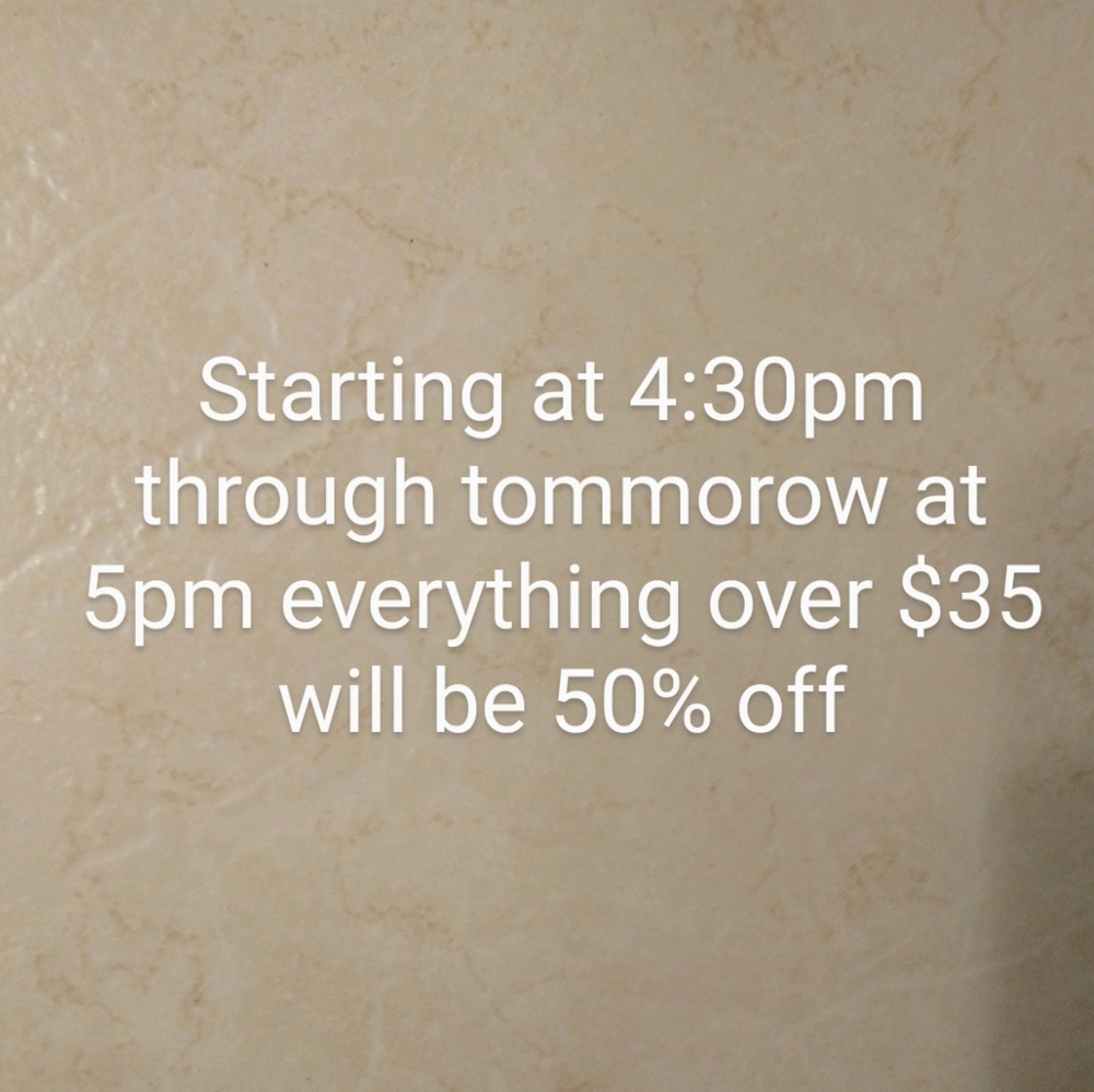 🔥huge sale starting at 4:30 on today 🔥